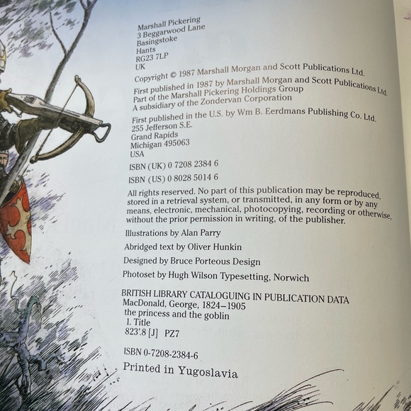 The Princess and the Goblin by George MacDonald Illustrated by Alan Parry 1987 - Picture 4 of 4